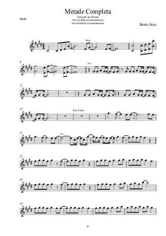 Banda Giom Metade Completa score for Harmonica