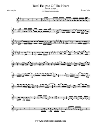 Bonnie Tyler  score for Alto Saxophone
