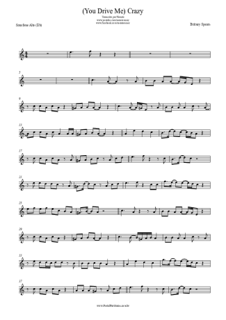 Britney Spears  score for Alto Saxophone