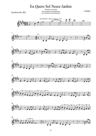 Catedral  score for Alto Saxophone