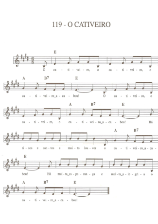 Catholic Church Music (Músicas Católicas) O Cativeiro score for Keyboard