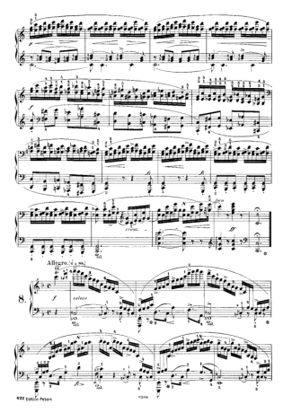 Chopin Étude 8 Op. 10 score for Piano