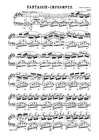 Chopin Fantaisie-Impromptu score for Piano