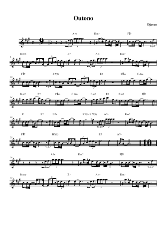 Djavan Outono score for Alto Saxophone