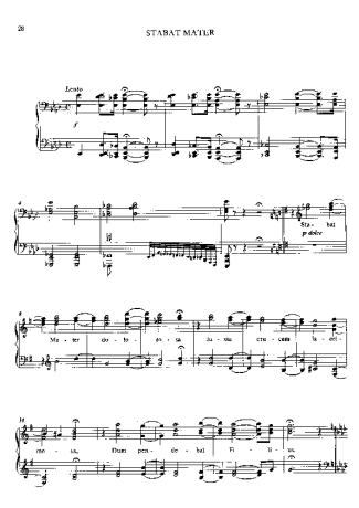 Franz Liszt Stabat Mater S.172b score for Piano