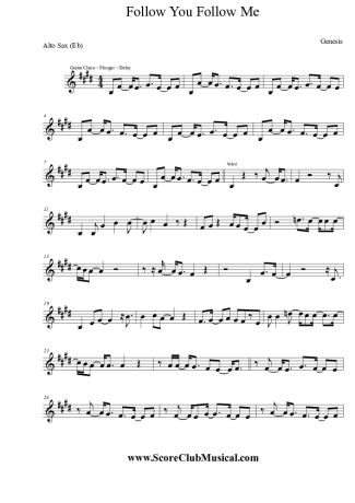 Genesis  score for Alto Saxophone