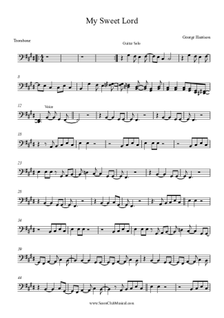 George Harrison My Sweet Lord score for Trombone