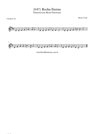Harpa Cristã (047) Rocha Eterna score for Clarinet (C)