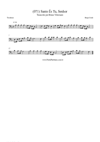 Harpa Cristã (071) Santo És Tu Senhor score for Trombone