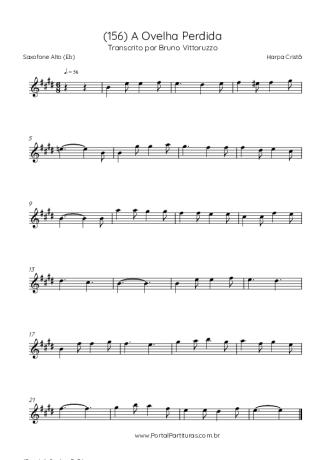 Harpa Cristã (156) A Ovelha Perdida score for Alto Saxophone