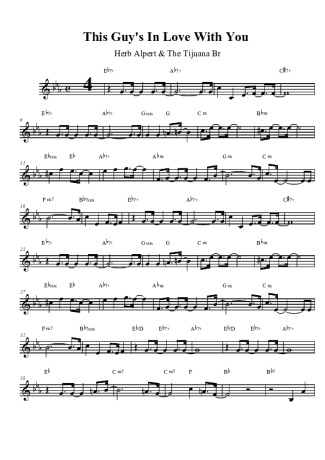 Herb Alpert  score for Tenor Saxophone Soprano (Bb)