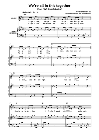 High School Musical  score for Piano