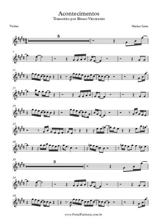 Marina Lima  score for Violin