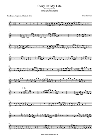One Direction  score for Tenor Saxophone Soprano (Bb)