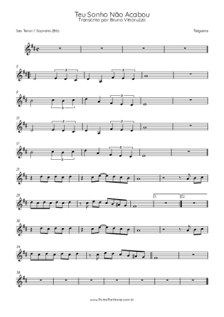 Taiguara  score for Tenor Saxophone Soprano (Bb)