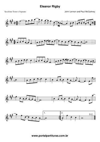 The Beatles Eleanor Rigby score for Clarinet (Bb)