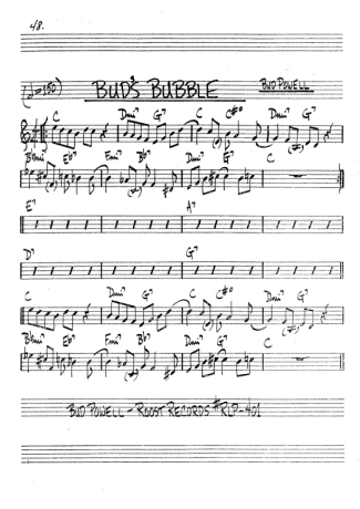 The Real Book of Jazz Buds Bubble score for Clarinet (Bb)