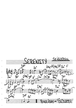 The Real Book of Jazz Serenity score for Clarinet (C)
