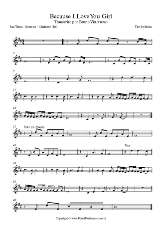 The Stylistics  score for Tenor Saxophone Soprano (Bb)