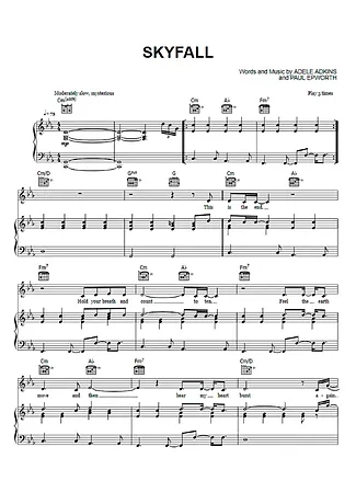 30542 Bladmuziek - Skyfall - Piano