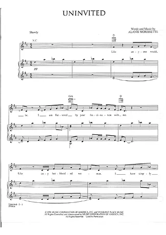 32137 Noten - Uninvited - Klavier