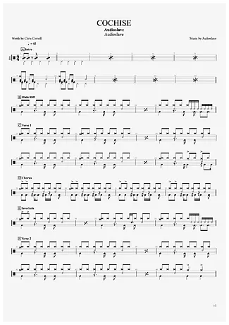 34128 Bladmuziek - Cochise - Drumstel
