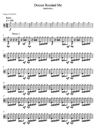 38275 Bladmuziek - Doesn´t Remind Me - Drumstel