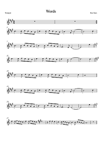 10111 Partitura - Words - Trompeta