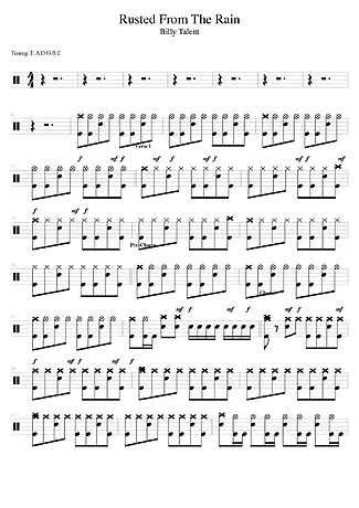 38643 Sheet music - Rusted From The Rain - Drums