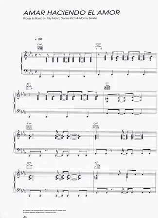 Amar Haciendo El Amor - Céline Dion | Bladmuziek voor Piano | PDF-download