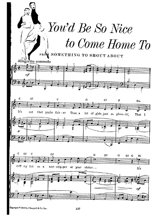 23219 Sheet music - Youd Be So Nice To Come Home To - Piano