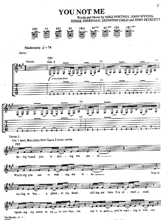 18526 Noten - You Not Me - Gitarre