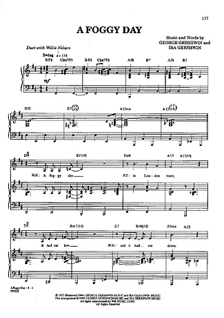 A Foggy Day - George Gershwin | Bladmuziek voor Piano | PDF-download