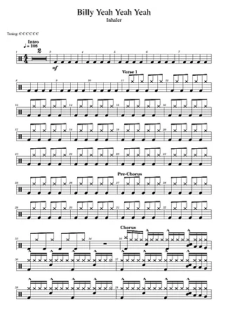 41956 Noten - Billy Yeah Yeah Yeah - Schlagzeug