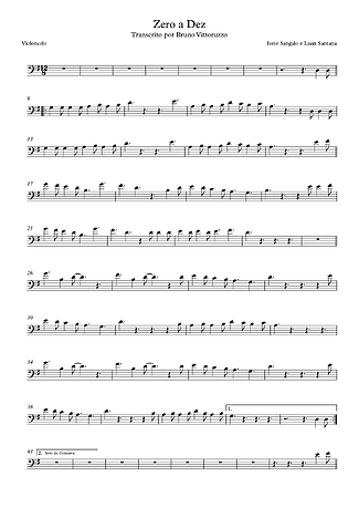 18297 Partitura - Zero A Dez - Violoncelo