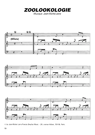 19130 Partitura - Zoolookologie - Piano