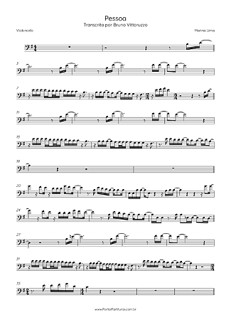 40801 Partitura - Pessoa - Violoncelo