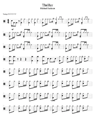 38987 Bladmuziek - Thriller - Drumstel