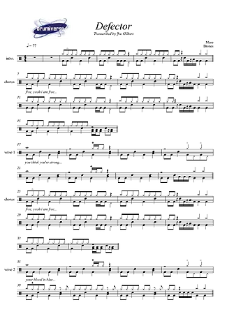 8940 Noter - Defector - Trummor