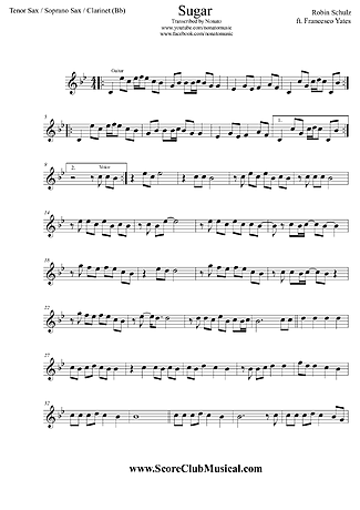 5176 乐谱 - Sugar - 次中音/高音萨克斯