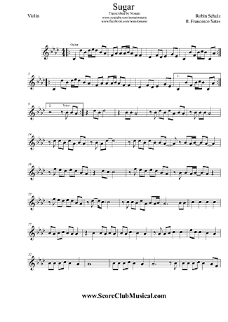 5178 乐谱 - Sugar - 小提琴