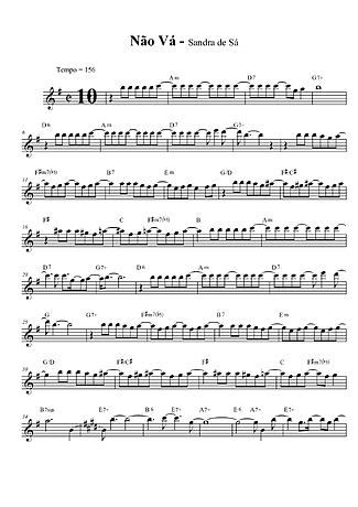 29163 Bladmuziek - Não Vá - Klarinet (Bes)