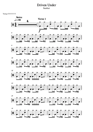 39384 Partitura - Driven Under - Batería