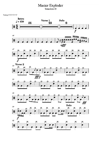 39416 Bladmuziek - Master Exploder - Drumstel