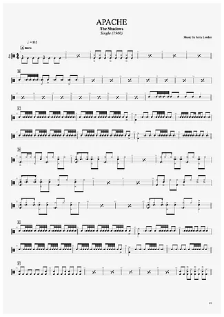 34680 Partitura - Apache - Bateria