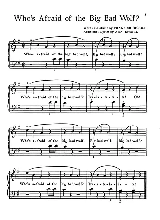 21702 Noter - Who Is Afraid Of The Big Bad Wolf_ - Piano