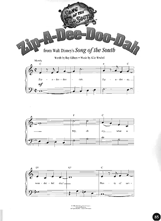 21704 Noter - Zip A Dee Doo Dah - Piano