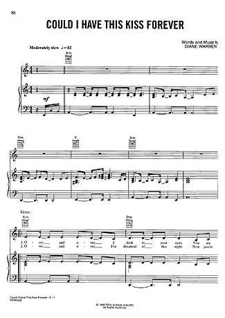 Could I Have This Kiss Forever - Whitney Houston | Spartito per Pianoforte | Download PDF