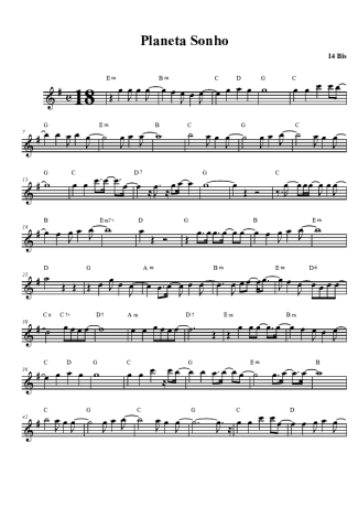 14 bis Planeta Sonho score for Clarinet (Bb)