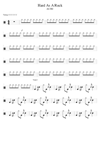 AC/DC  score for Drums